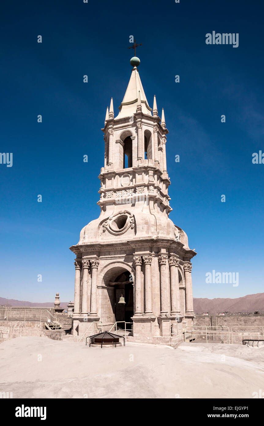 Cathedral Tower bell of Arequipa Stock Photo