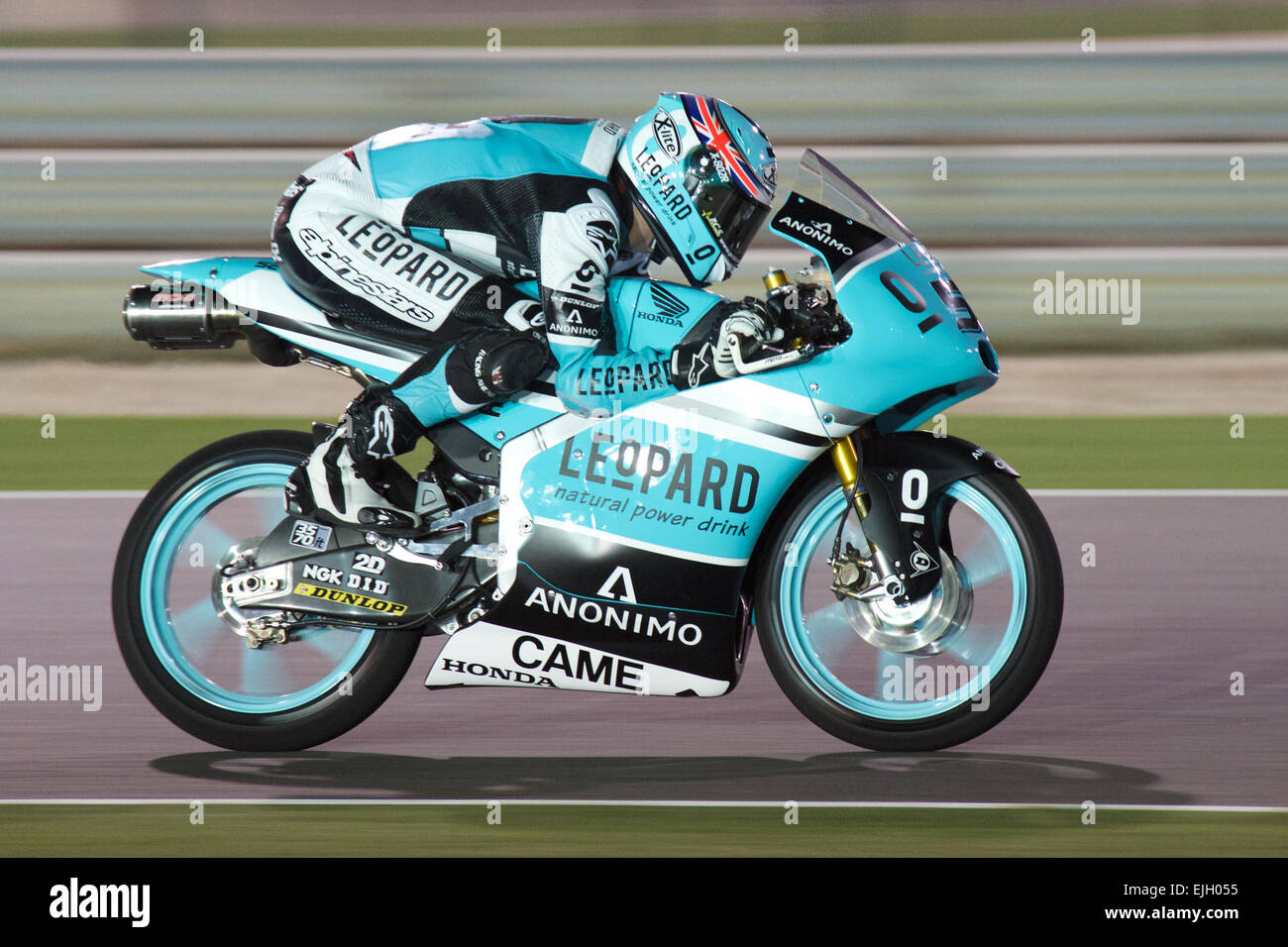 Losail Circuit, Qatar. 26th March, 2015. British rider Danny Kent with ...