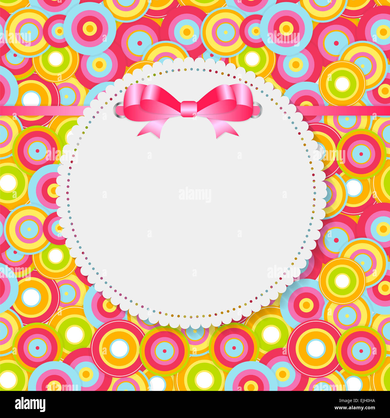 Vintage Frame with Bow Background. Vector Illustration. EPS10 Stock ...