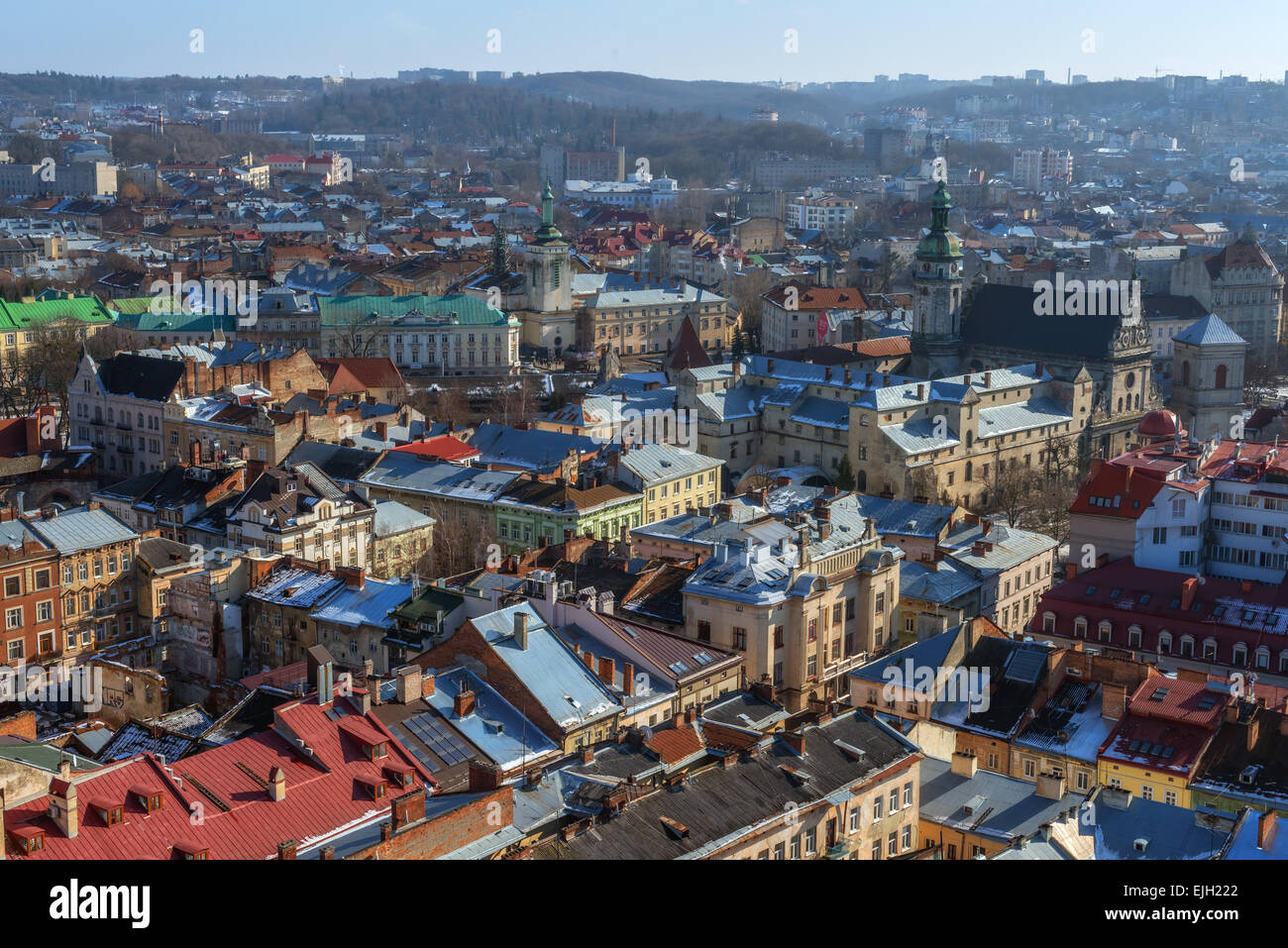 Lviv city day landscape. Ukraine Stock Photo