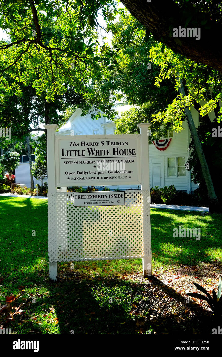 Little White House President Harry Truman Key West Florida FL destination for Western Carribbean Crusie from Tampa Stock Photo