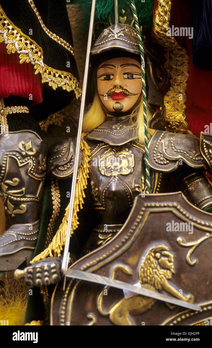 Italy, Sicily, Cefalu, Pupi traditional of Norman knights