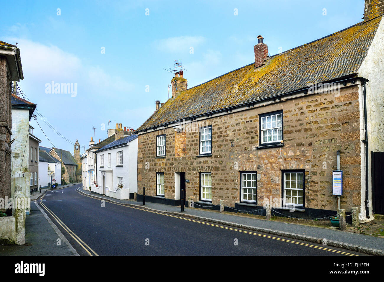 Cottages in Marazion, Cornwall, UK Stock Photo