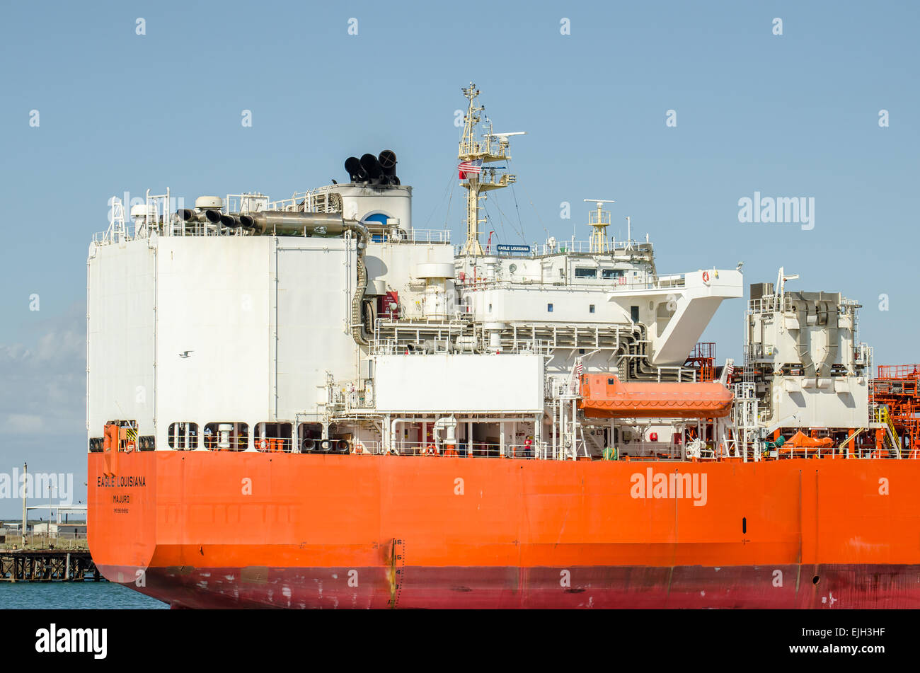 Eagle Louisiana is a converted Aframax tanker designed to hook up to a subsea capping stack in the event of subsea well blowout Stock Photo