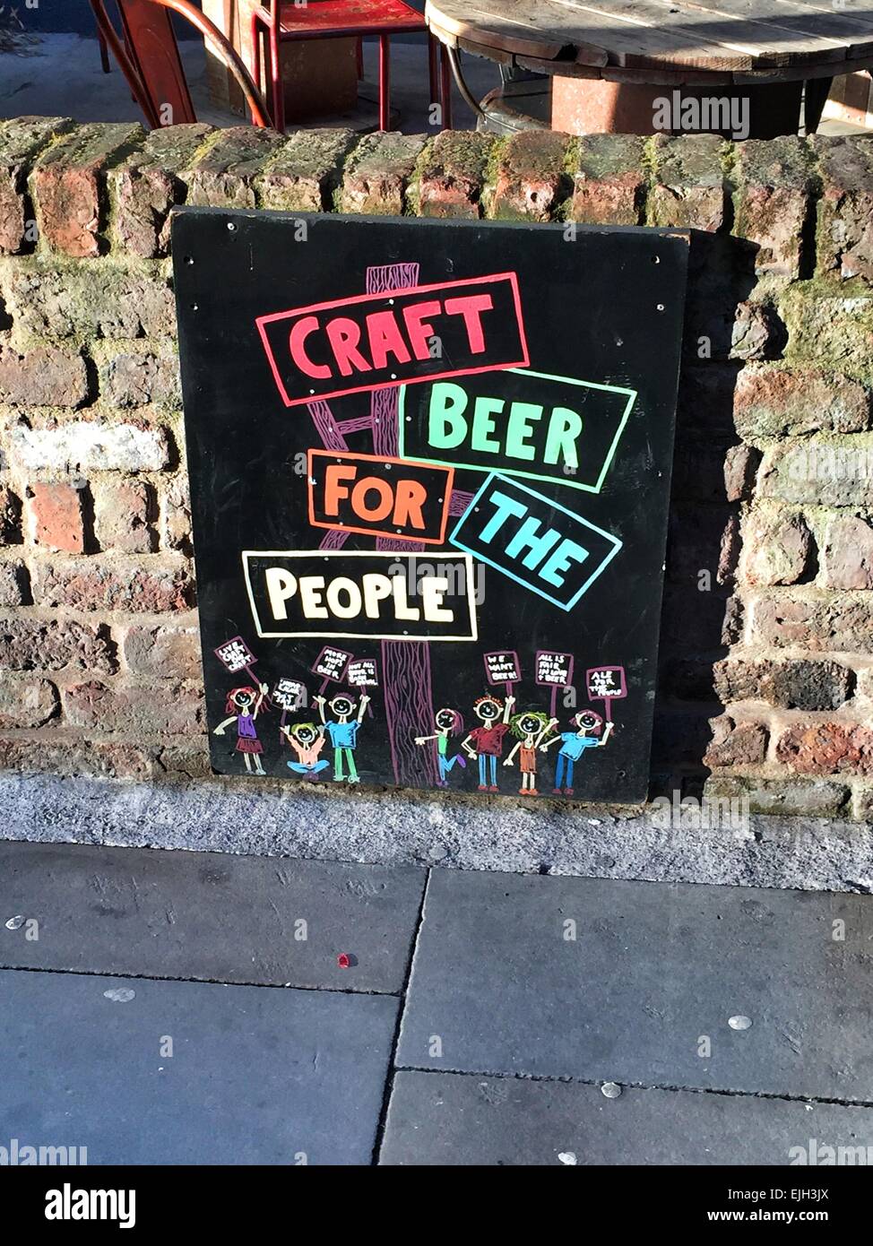 'Craft Beer for the People' The motto for Brew dog bar which is taking the world by storm Stock Photo