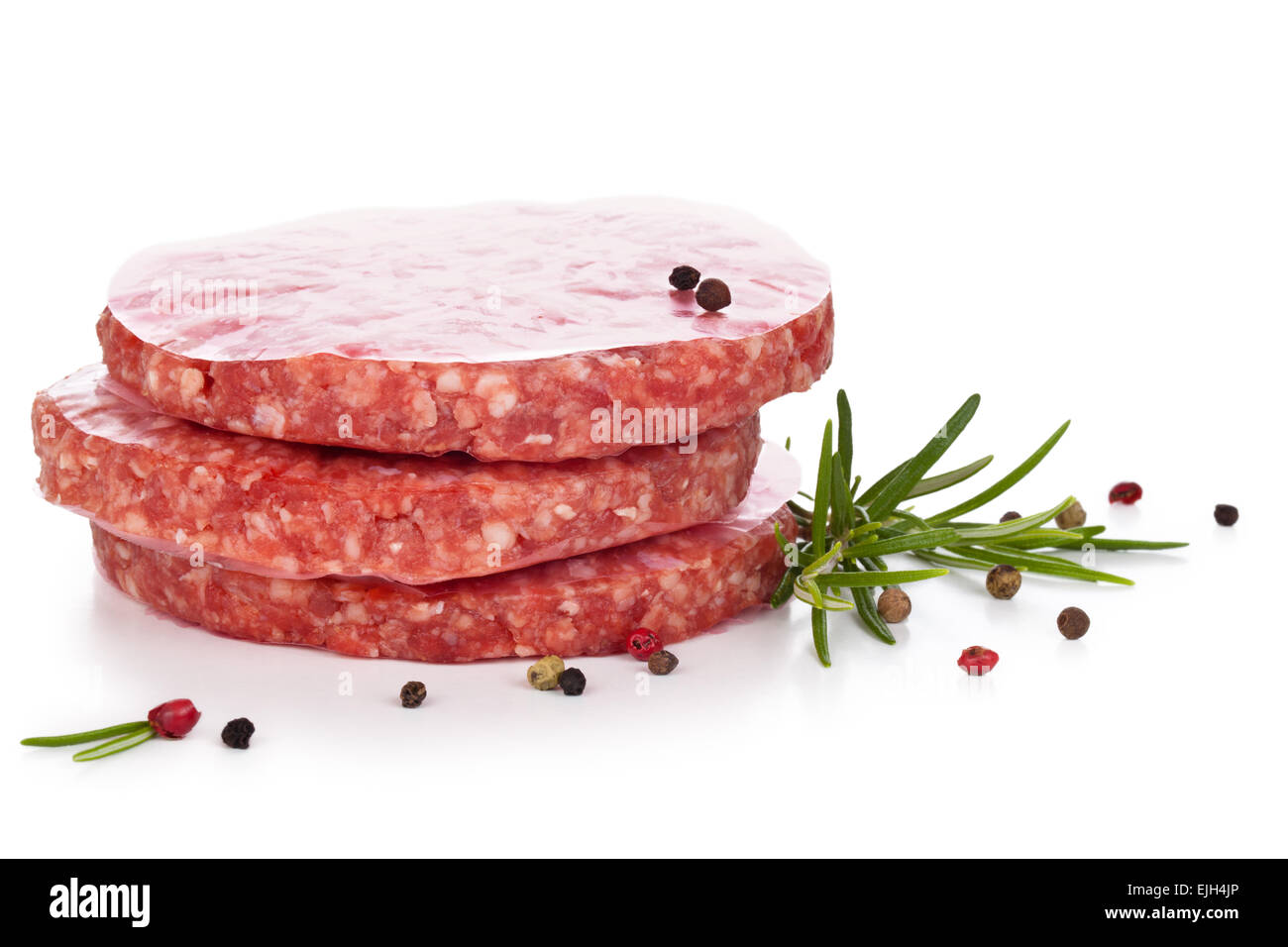 https://c8.alamy.com/comp/EJH4JP/uncooked-hamburgers-with-rosemary-and-pepper-EJH4JP.jpg