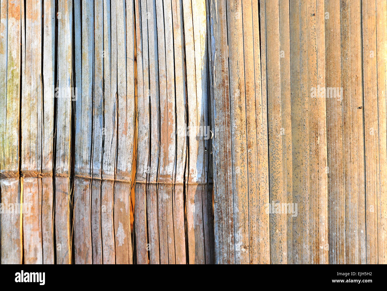 The Abstract Background Pattern of Bamboo Wall Material Style. Stock Photo