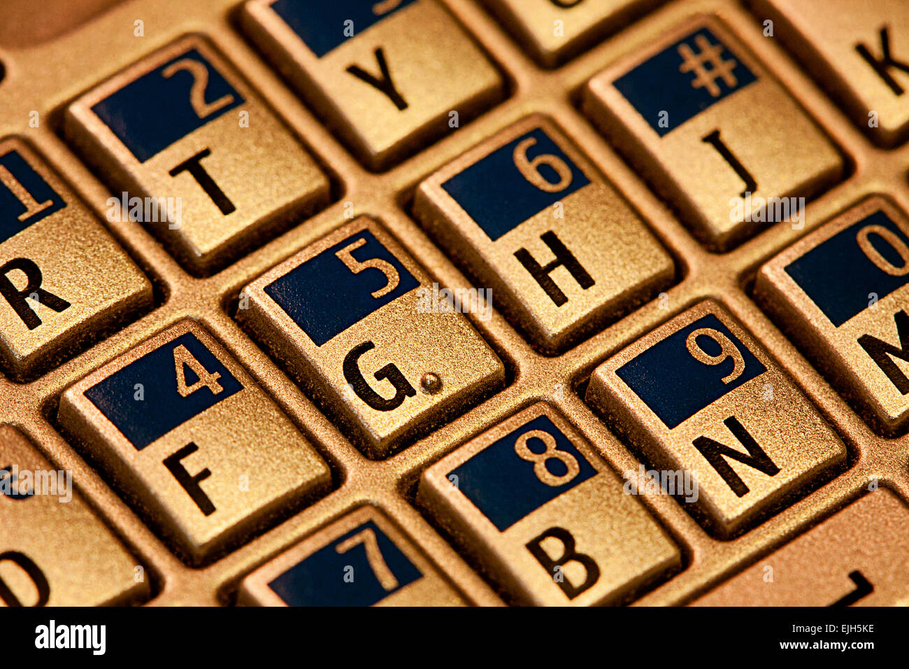 Close up of an old Nokia E61 cell phone keyboard Stock Photo