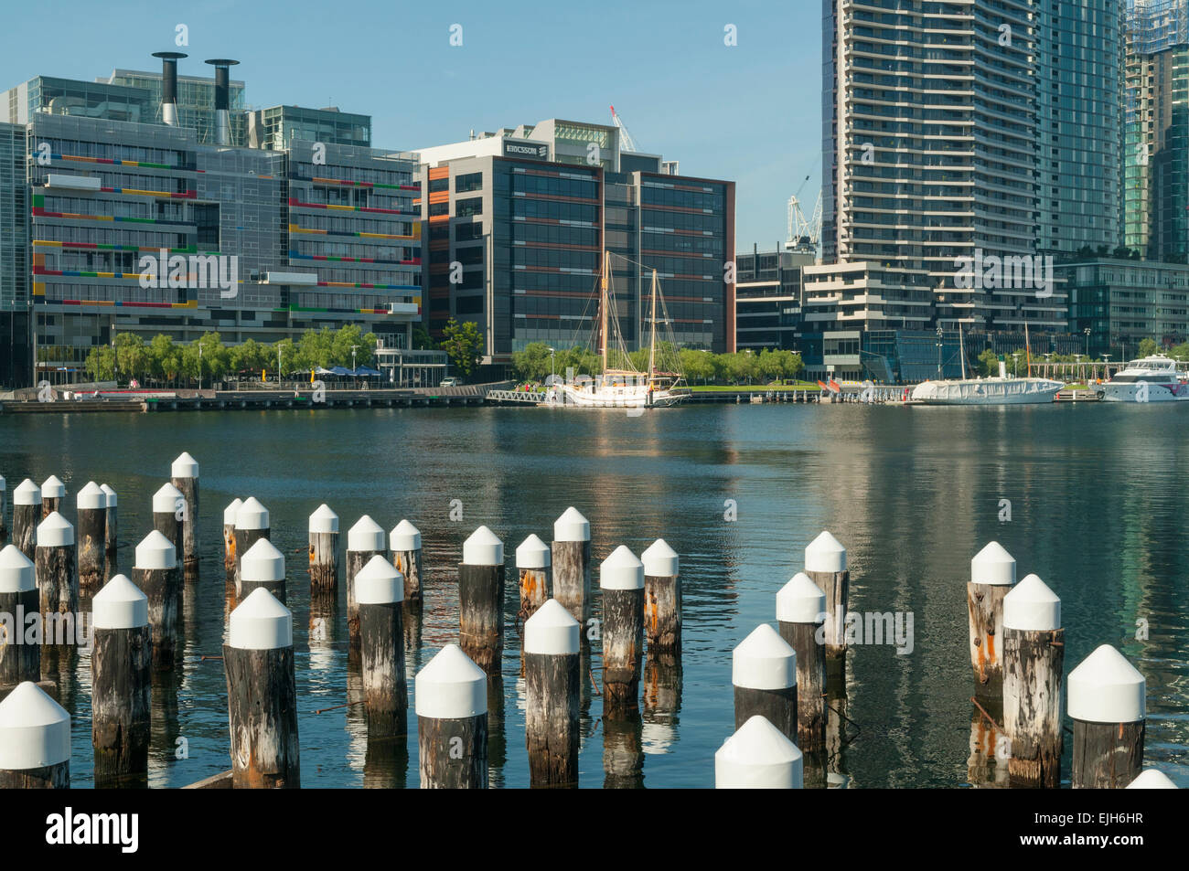 Victoria Harbour, Docklands, Melbourne, Victoria, Australia Stock Photo