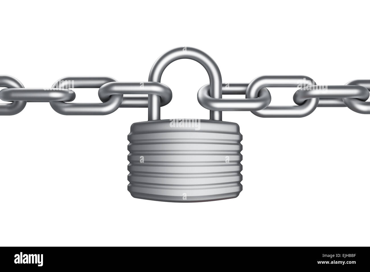 Secure lock and chain Stock Photo