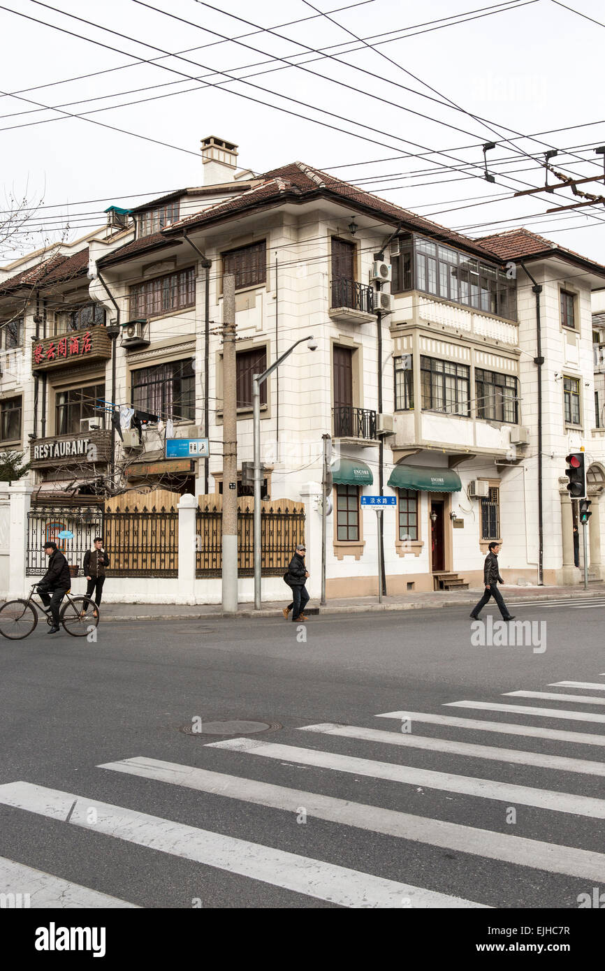 A heritage building in the French concession in Shanghai, China Stock Photo