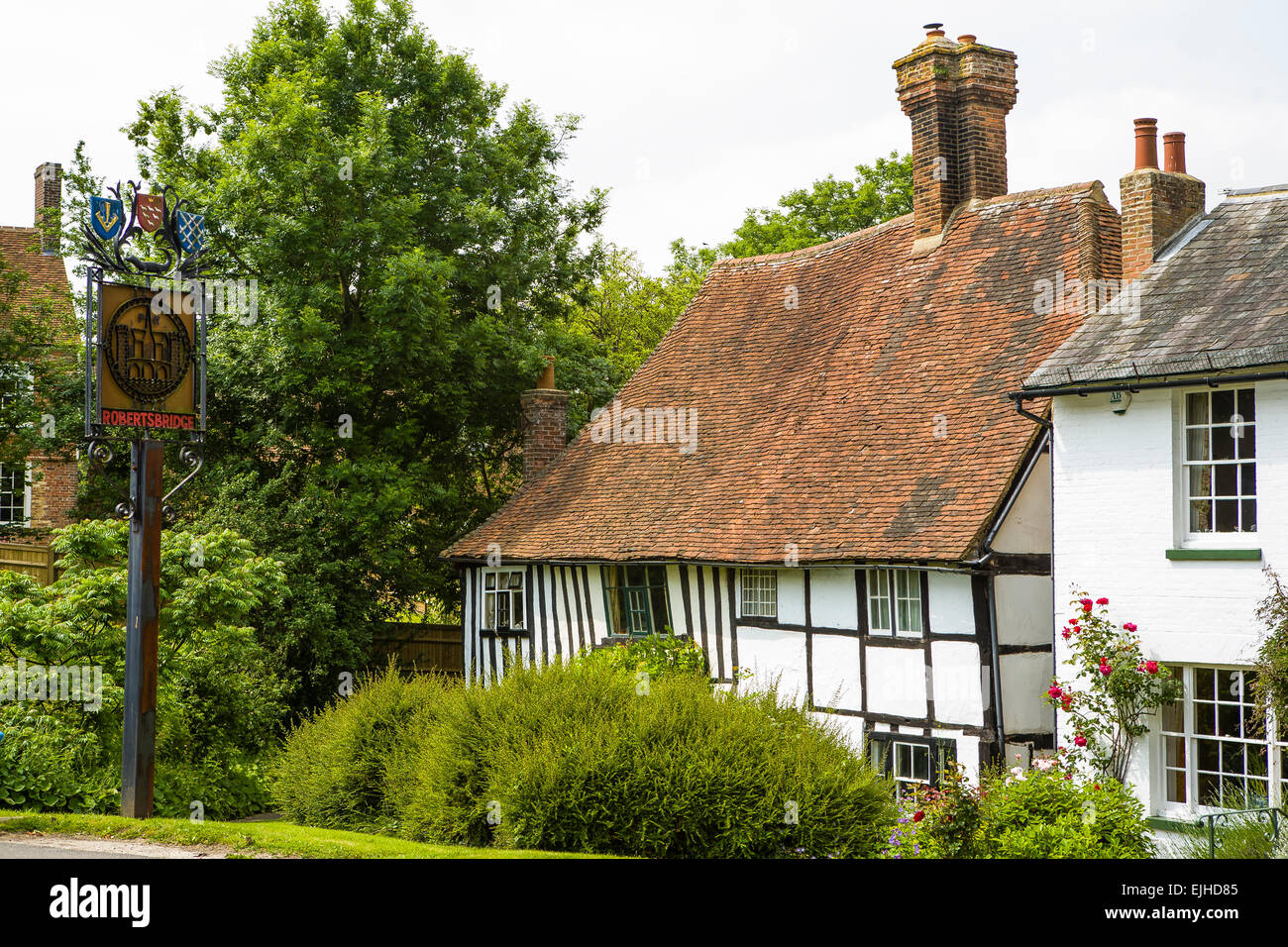 Tudor houses in old village of Robertsbridge, Sussex, England Stock