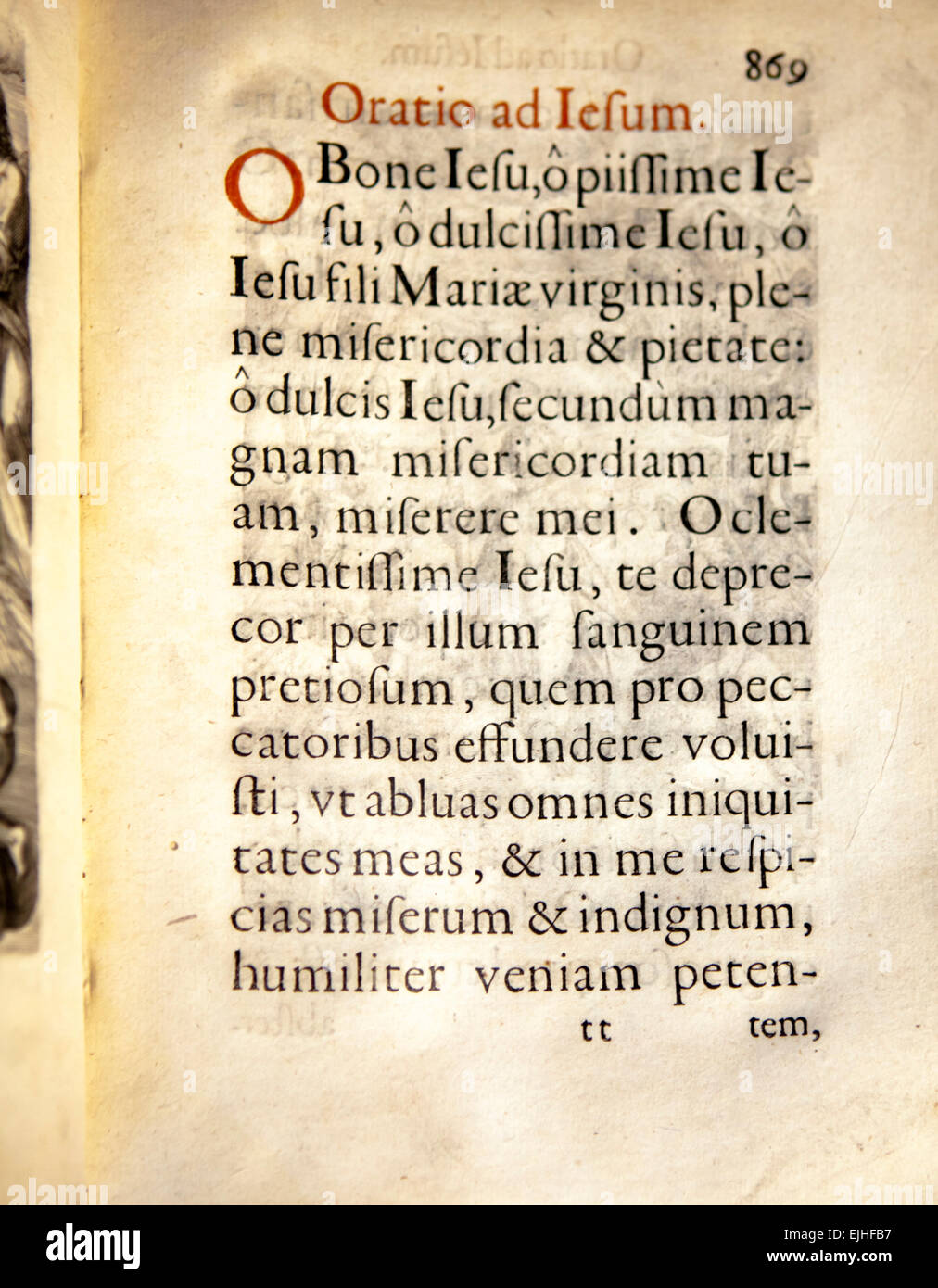 Old book pages, Plantin-Moretus Museum, Antwerp, Belgium Stock Photo