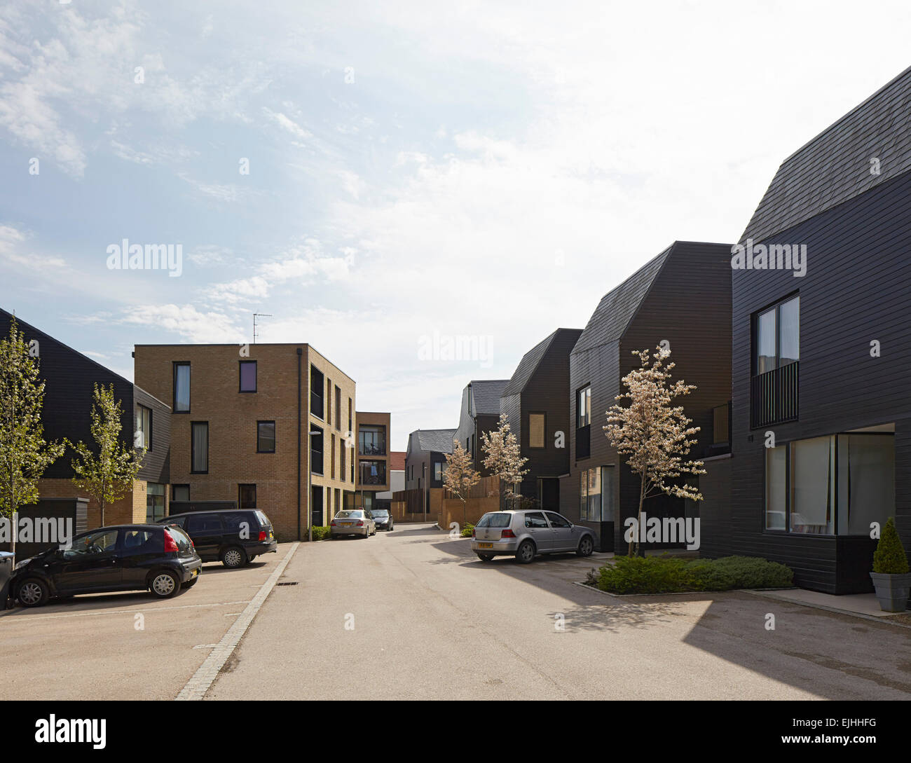 Newly built housing terrace. Housing Newhall Harlow, Newhall, United