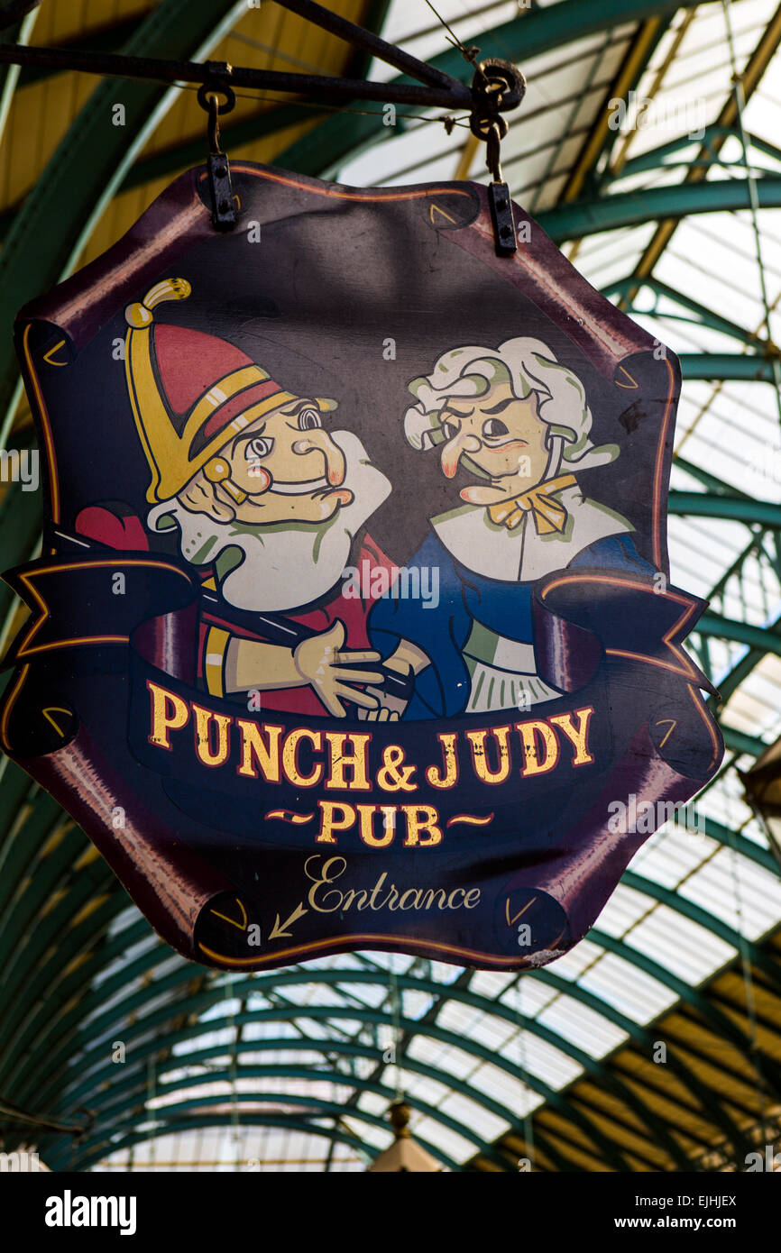 Punch and Judy pub, Covent Garden, London, England Stock Photo Alamy
