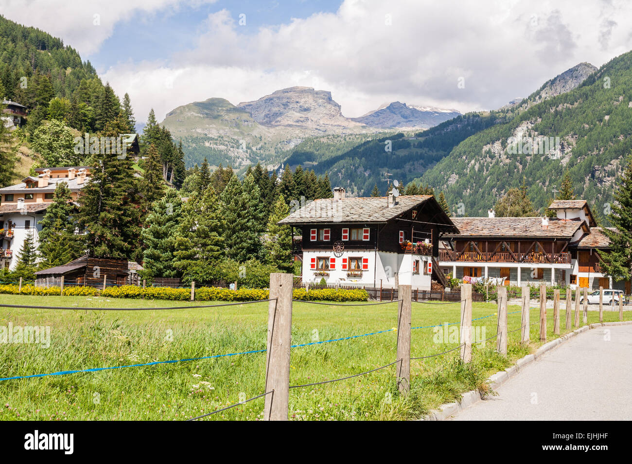 Champoluc, Val d'Ayas, Aosta, Valle d'Aosta, Italy Stock Photo - Alamy