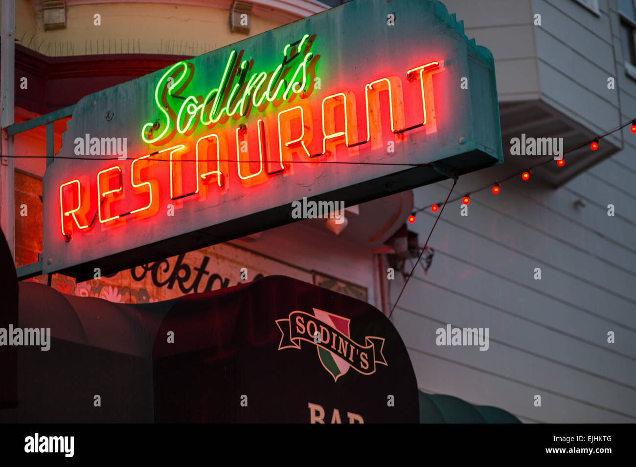 Sodini's restaurant and bar in North Beach, San Francisco, California