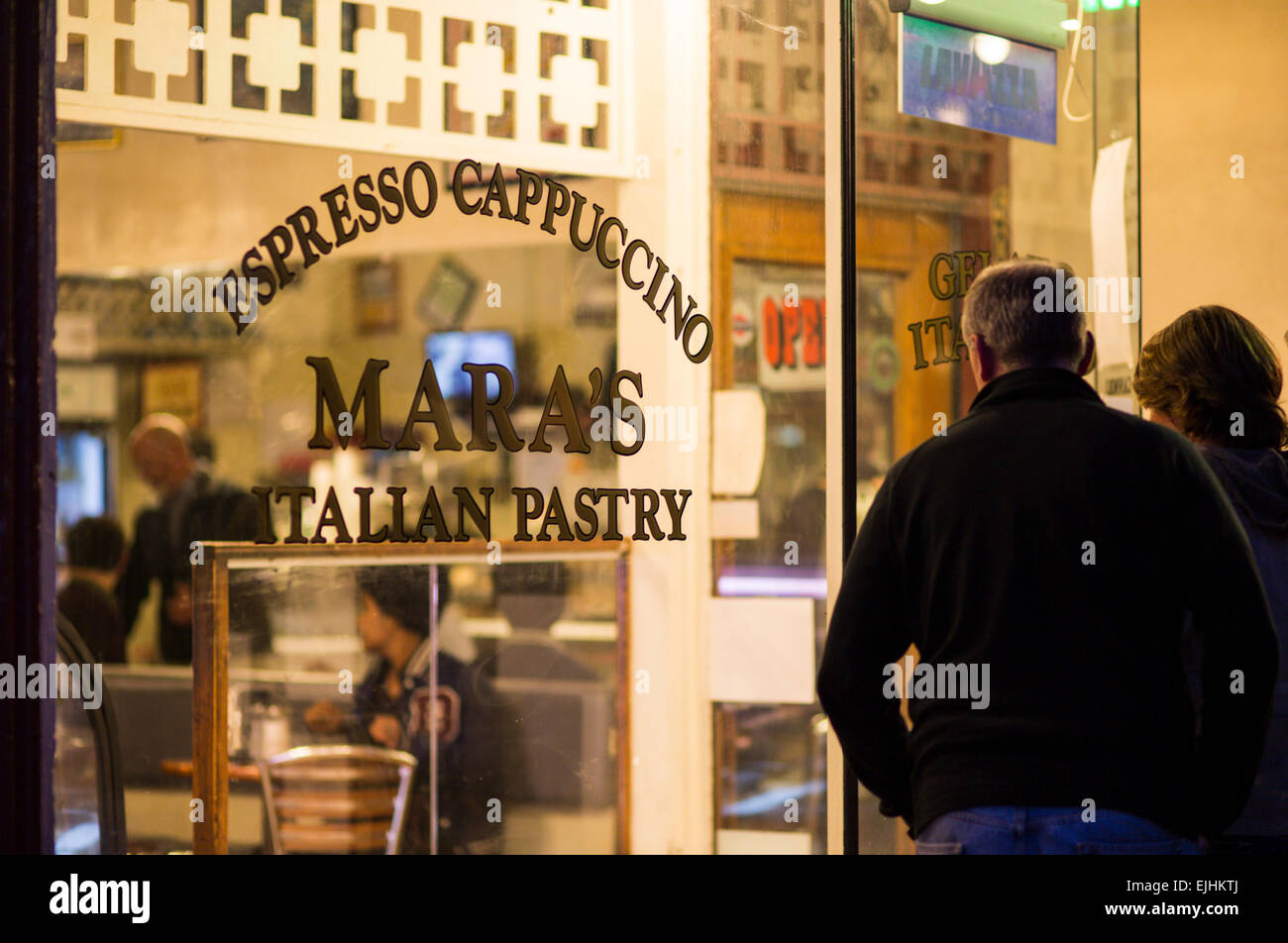 Mara's Italian pastry shop in North Beach, San Francisco, California, USA Stock Photo
