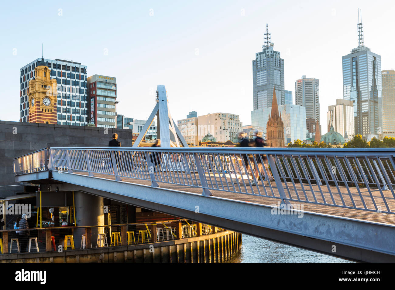 Southbank footbridge, Melbourne, Australia Stock Photo