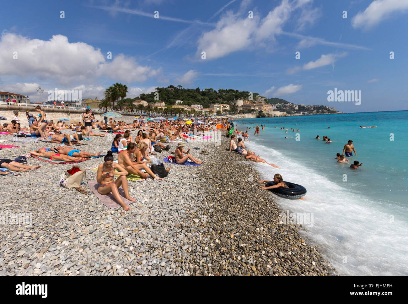 France, Cote d'Azur, Nice, the Beach Stock Photo