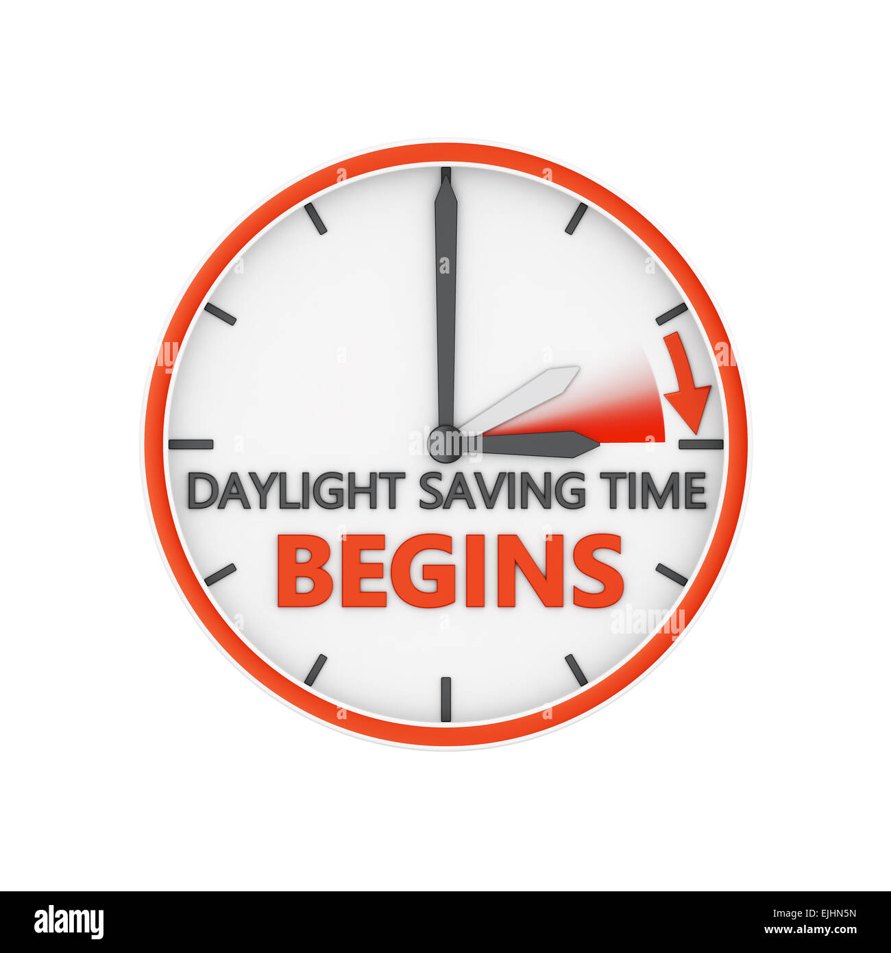 time change to daylight saving time on white background Stock Photo Alamy