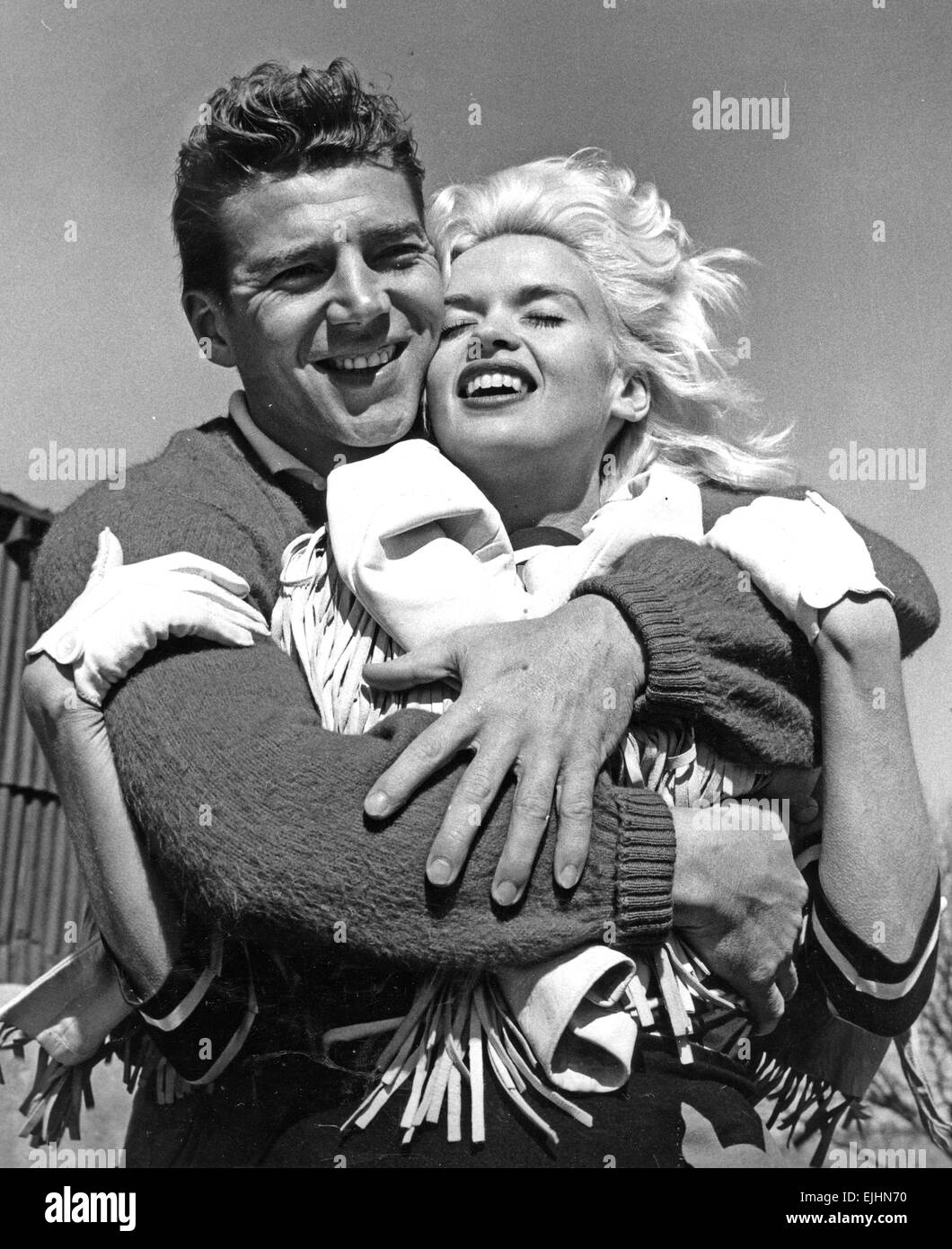 JAYNE MANSFIELD with third husband Mickey Hargitay about 1960 Stock Photo