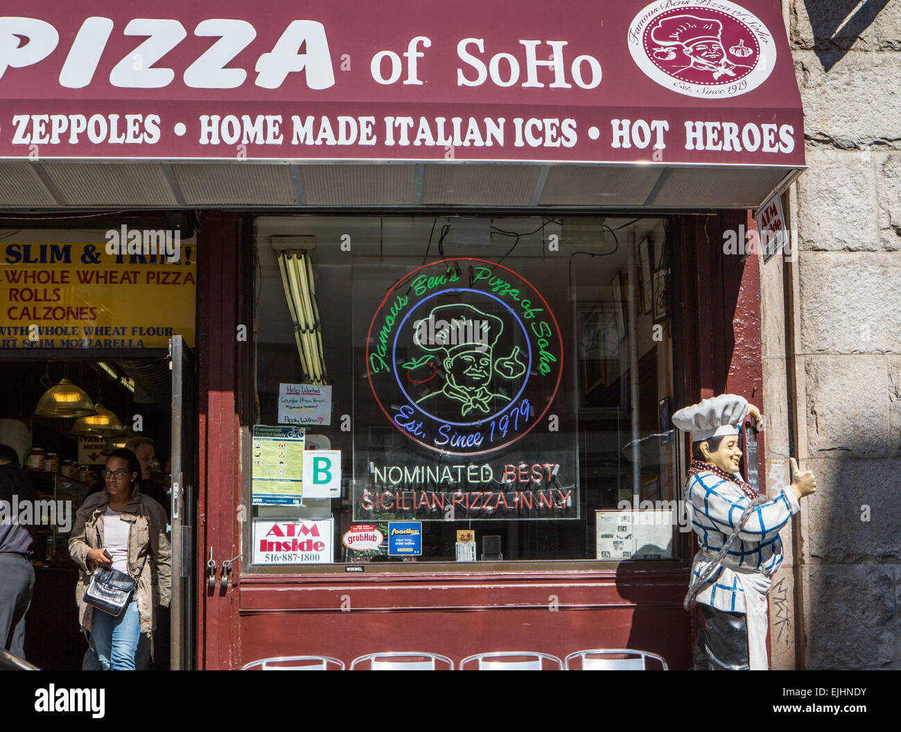 Pizzeria in SoHo, New York City, USA Stock Photo