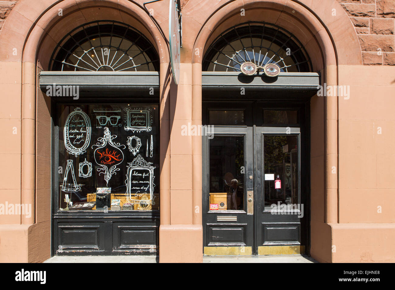 Handmade Glasses Shop In Soho New York City Usa Stock Photo