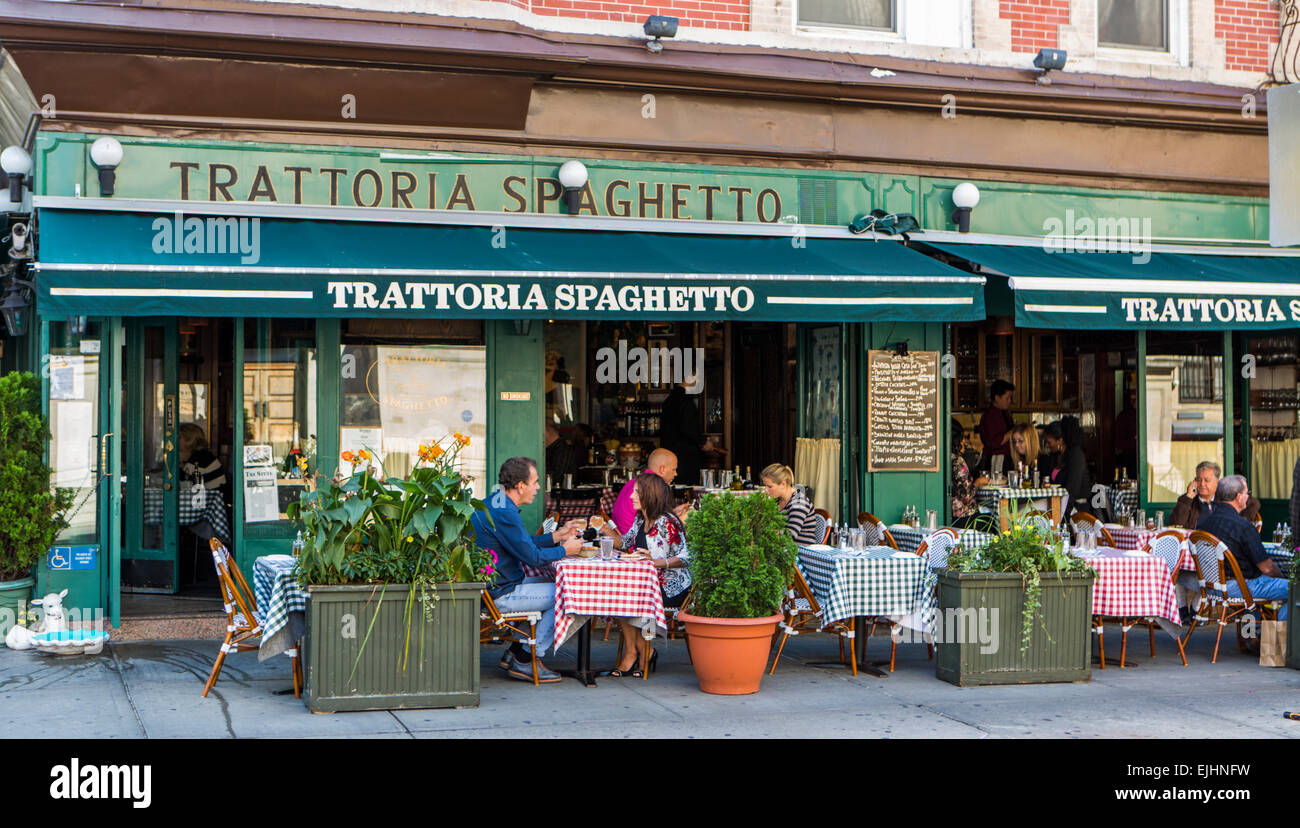 Restaurant in Greenwich Village, New York City, USA Stock Photo