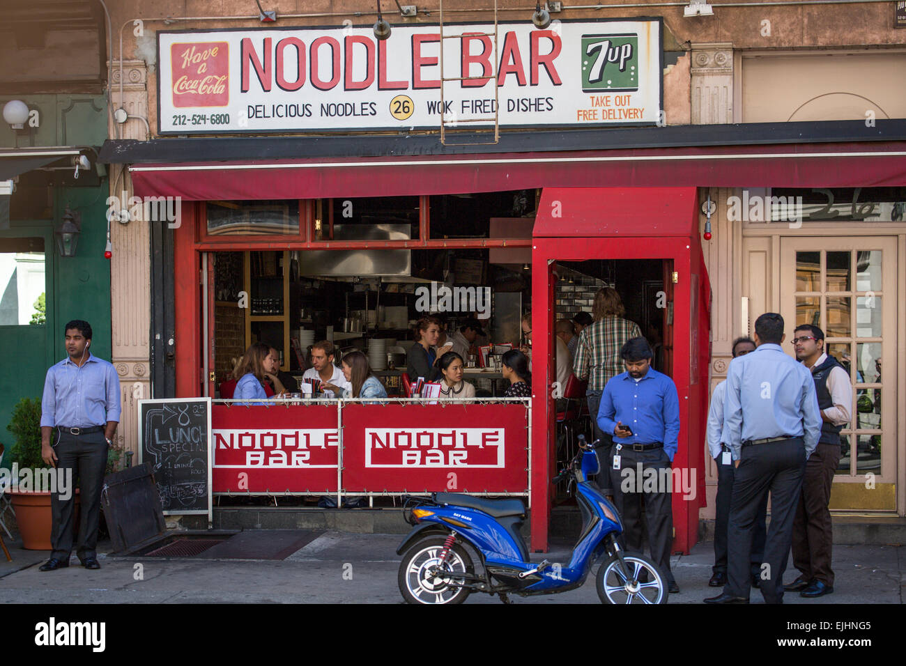 Noodle Bar in Greenwich Village, New York City, USA Stock Photo