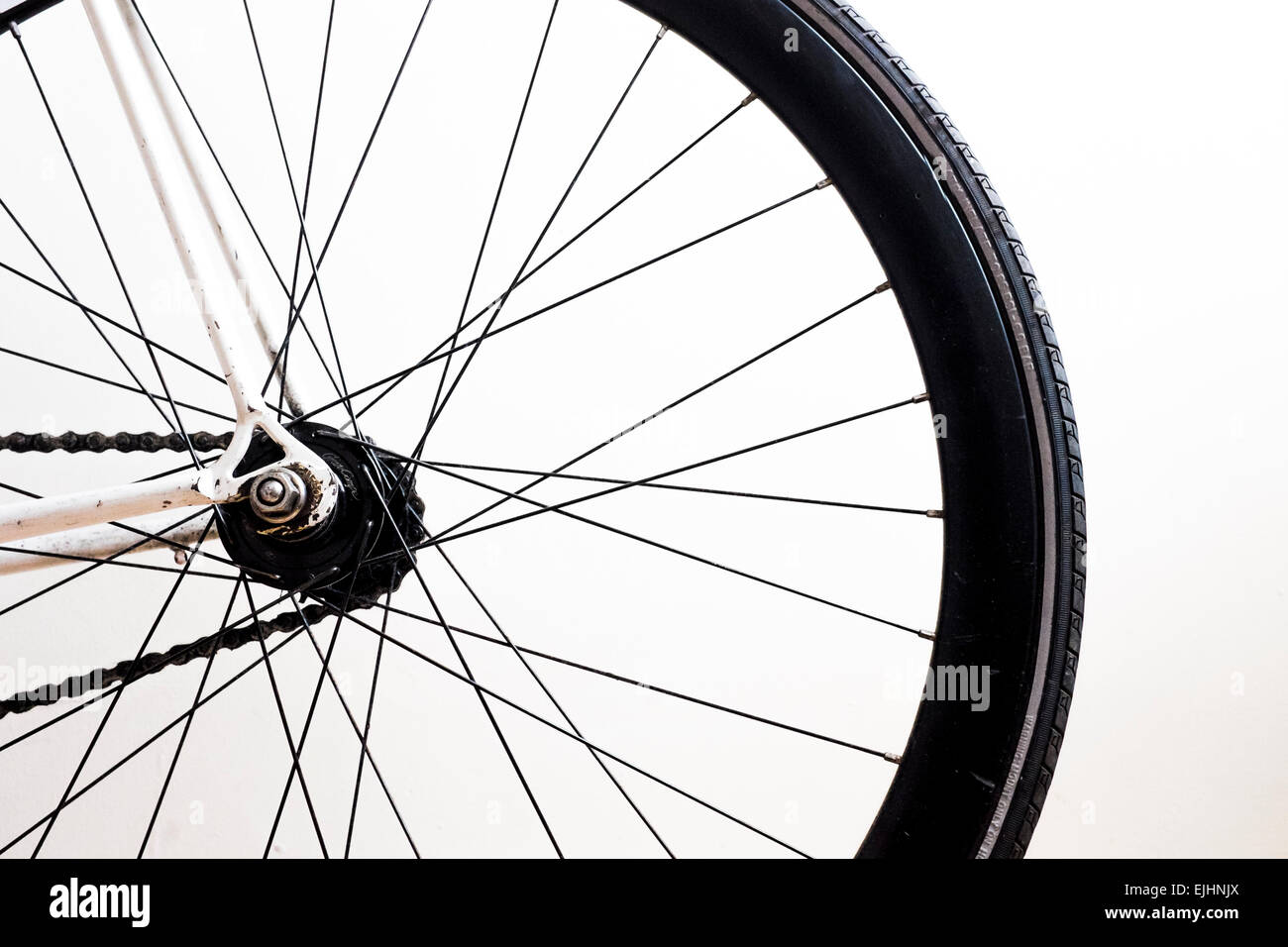 fixed gear bike wheel Stock Photo Alamy