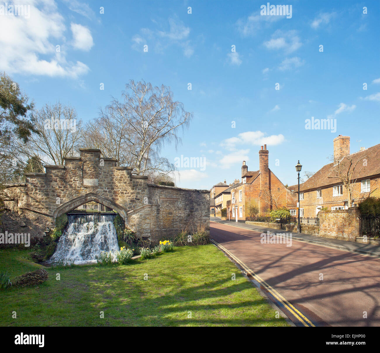 The cascade Waterfall, West Malling, Kent, Stock Photo