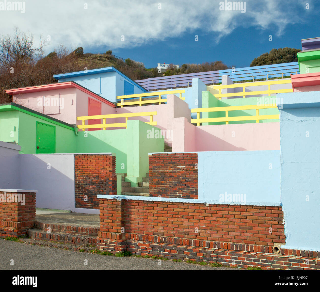 Beach huts. Stock Photo