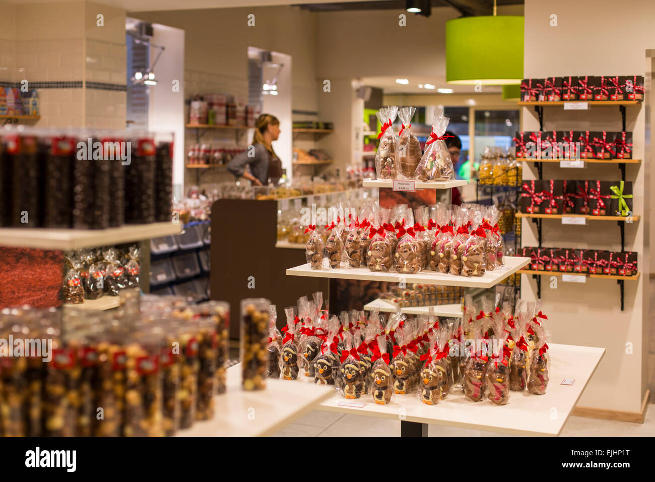 Chocolates in chocolate shop, Bruges, Belgium Stock Photo Alamy