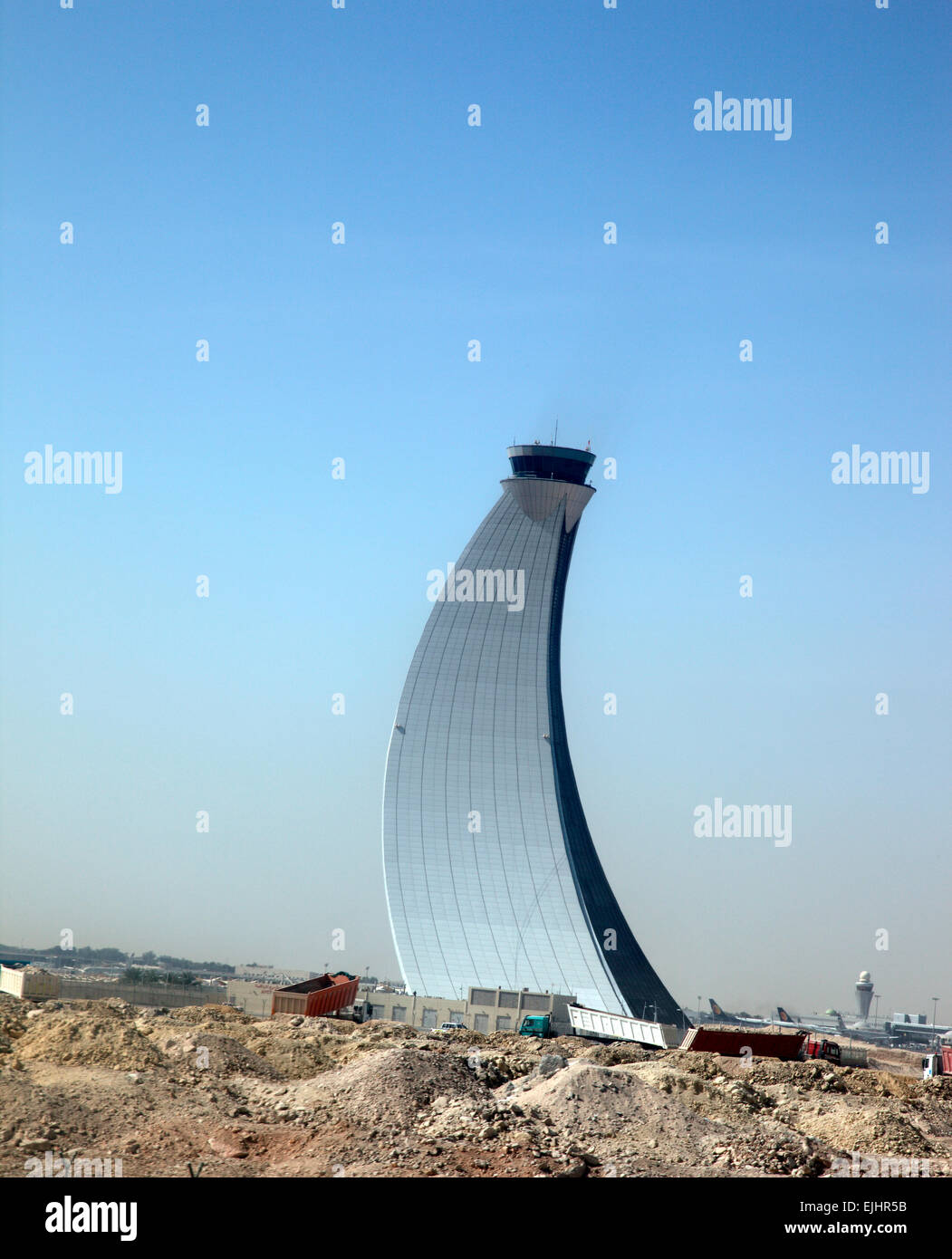 Abu Dhabi International Airport construction site. Stock Photo