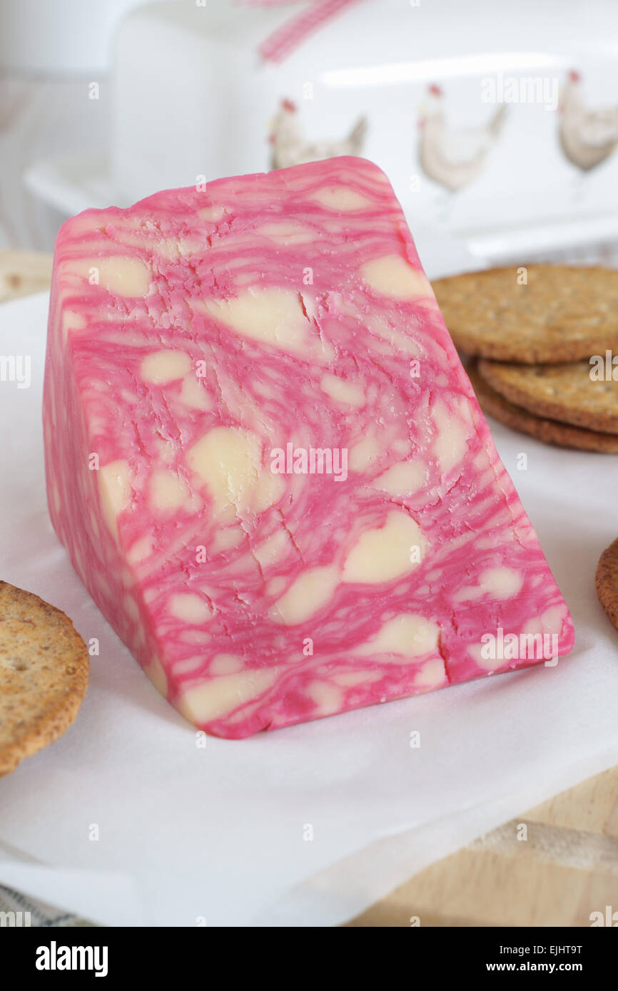 Red Windsor cheese an English cheddar cheese marbled with wine such as