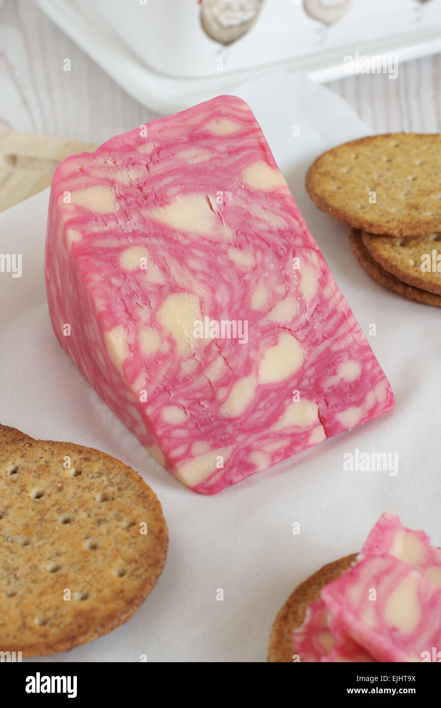Red Windsor cheese an English cheddar cheese marbled with wine such as