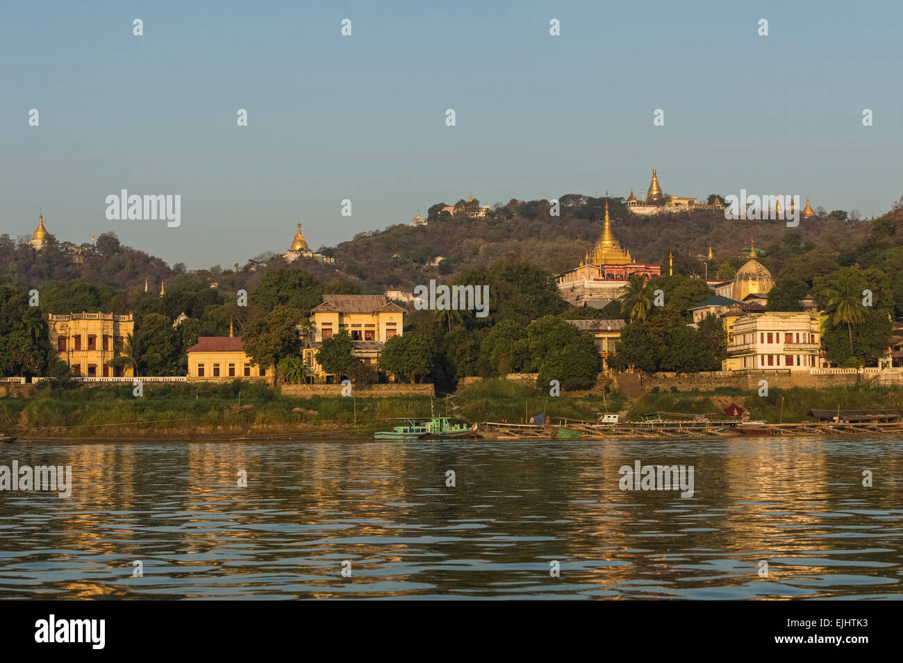 Mandalay  on the Irrawaddy River Stock Photo