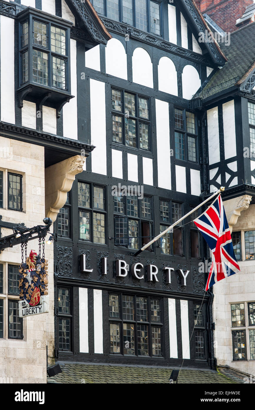 Liberty London store front, London, England Stock Photo