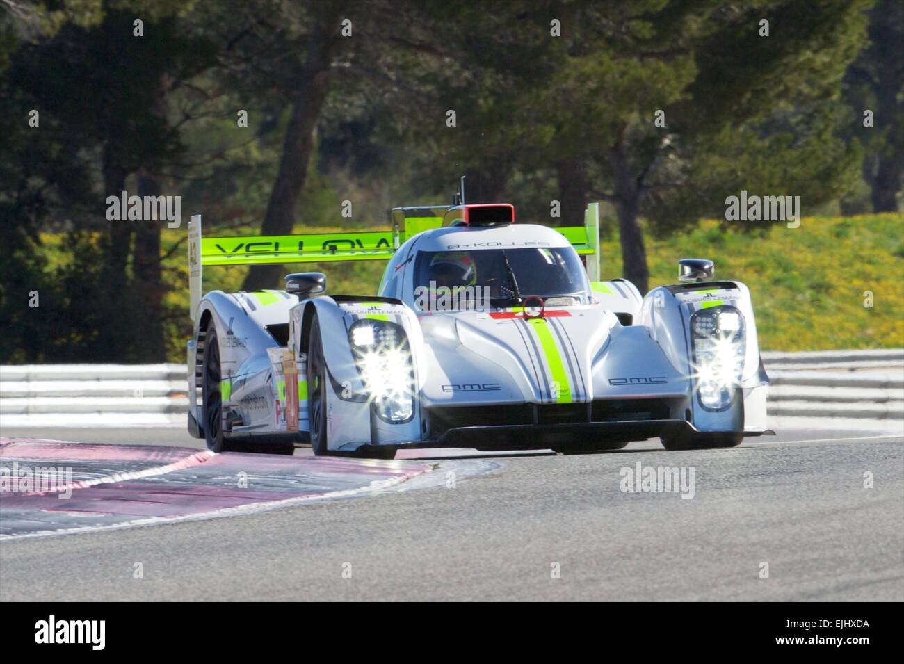 Le Castellet, France. 27th Mar, 2015. World Endurance Championship Prologue Day 1. Team Bykolles CLM P1/01AER driven by Simon Trummer and Pierre Kaffer. Credit:  Action Plus Sports/Alamy Live News Stock Photo