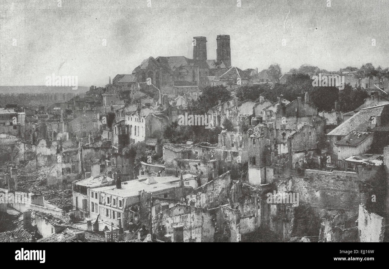 Verdun after the battle and siege during World War I Stock Photo