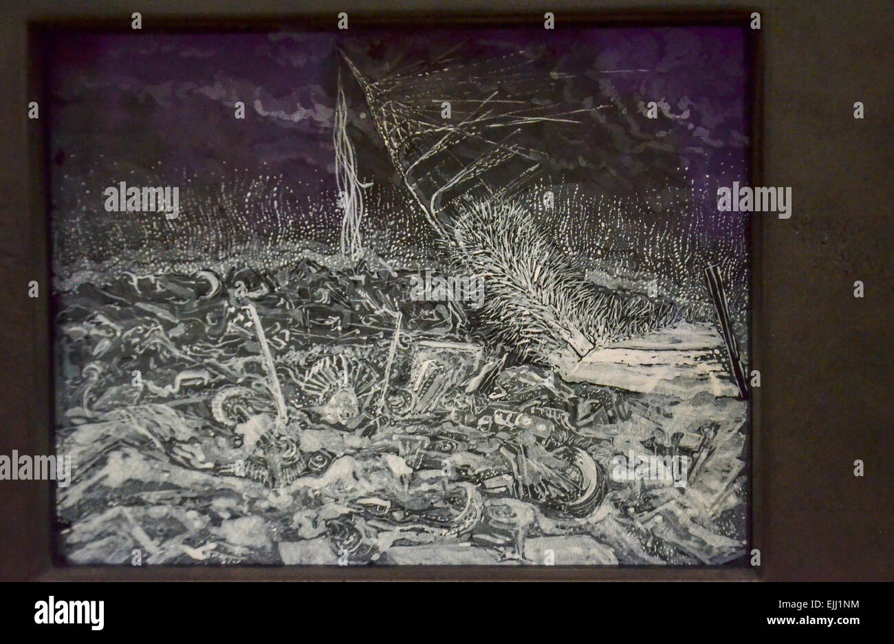 Matthew Barney, Drawing, River of Fundament, a Gesamtkunstwerk Stock Photo
