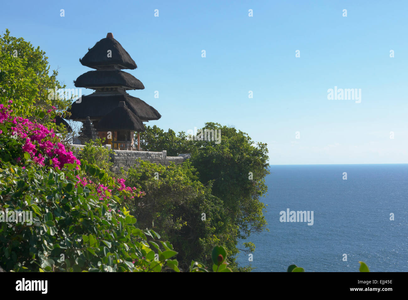 Uluwatu Temple on the cliff, Bali island, Indonesia Stock Photo
