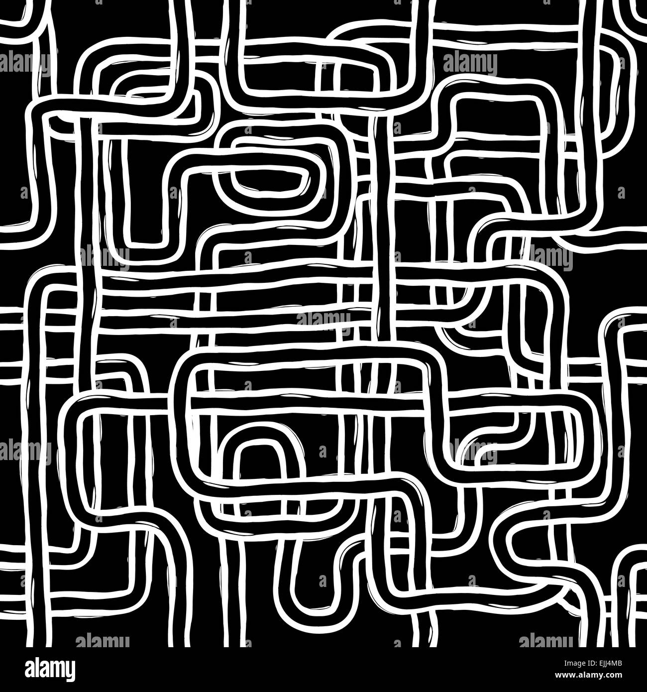 Seamless Tengled Abstract Lines Stock Photo - Alamy