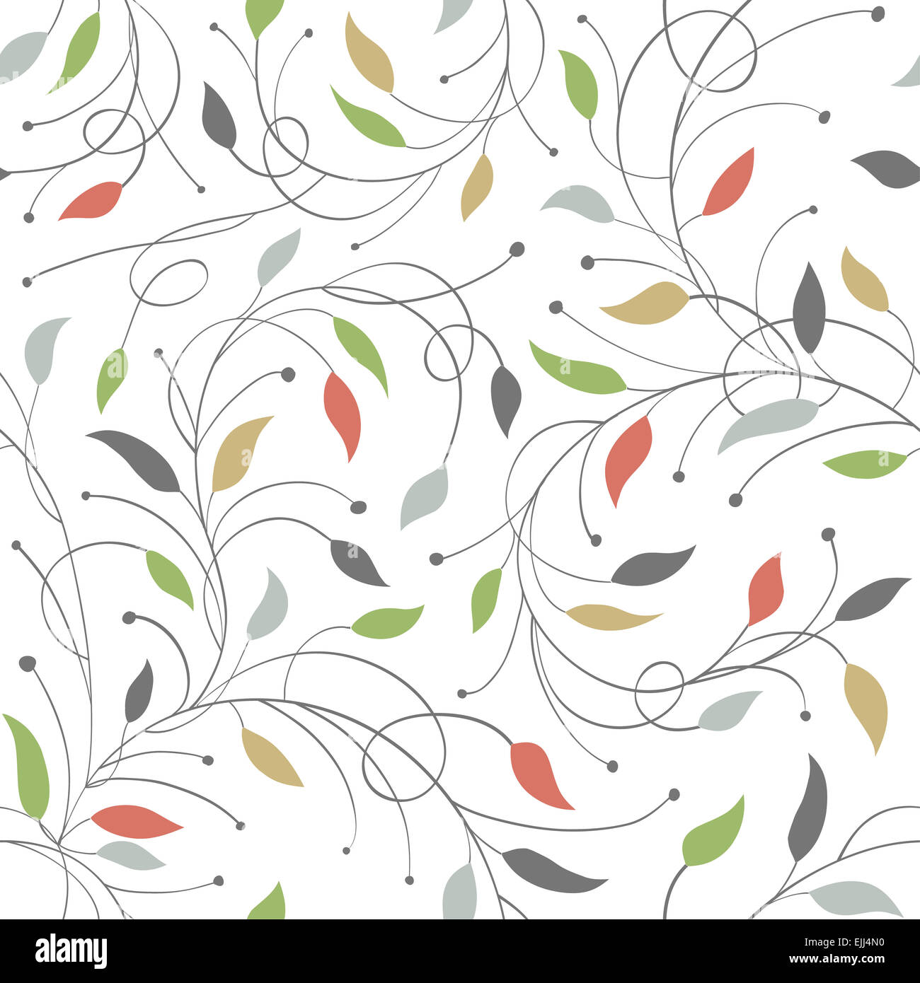 Seamless Floral Vector Pattern Stock Photo - Alamy