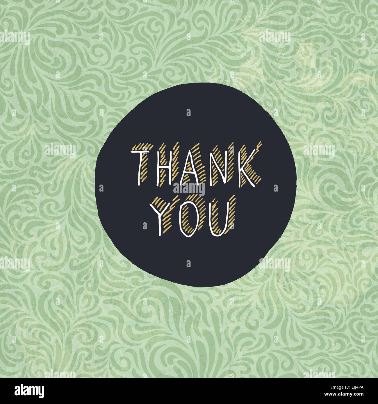 Vintage "Thank You" Card Template Stock Photo Alamy
