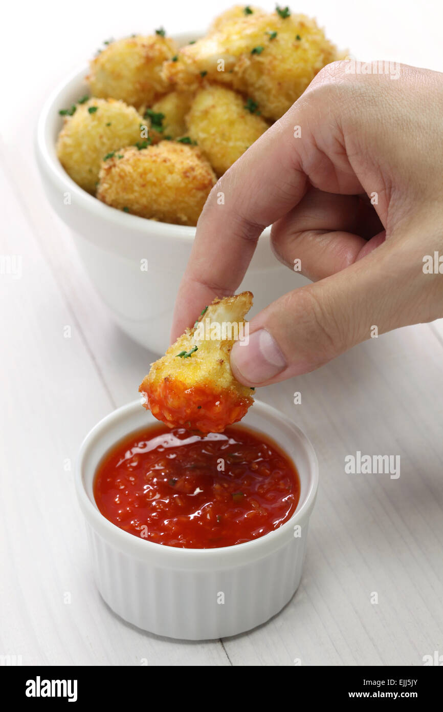 cauliflower bites, vegetarian food Stock Photo