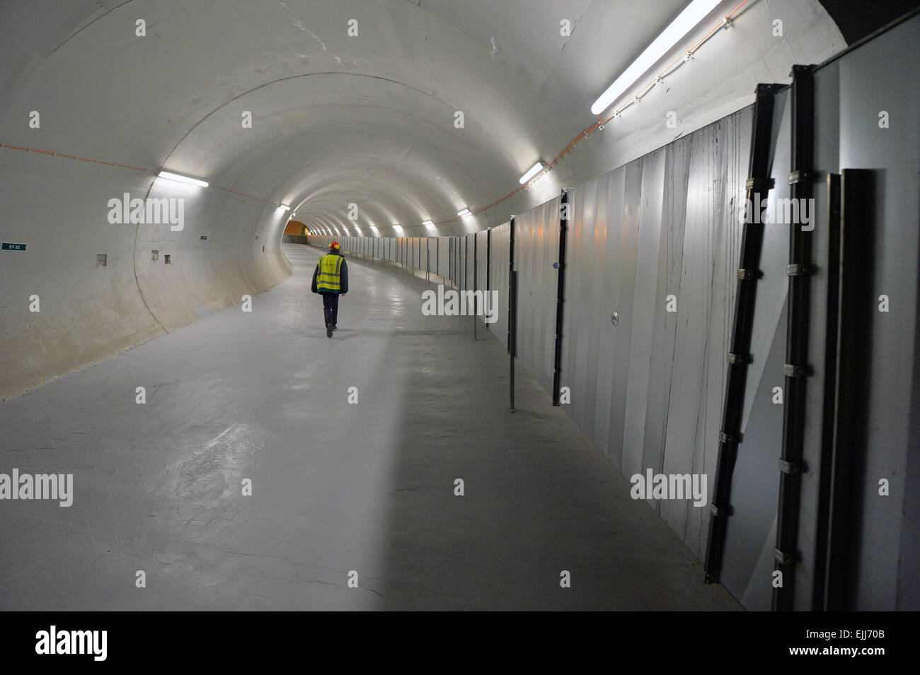 Prague, Czech Republic. 27th Mar, 2015. Technological background of Blanka tunnel in Prague, Czech Republic, March 27, 2015. The decision to build Blanka was part of the grandiose plans of the City Hall in 2005-07. Blanka tunnel was started to be built in 2007. The opening of the tunnel, originally set for 2011, has been postponed several times, the most recently last month when it was found out that cables in the tunnel are wet, probably as a result of the torrential rains one and a half years ago. © Michal Dolezal/CTK Photo/Alamy Live News Stock Photo