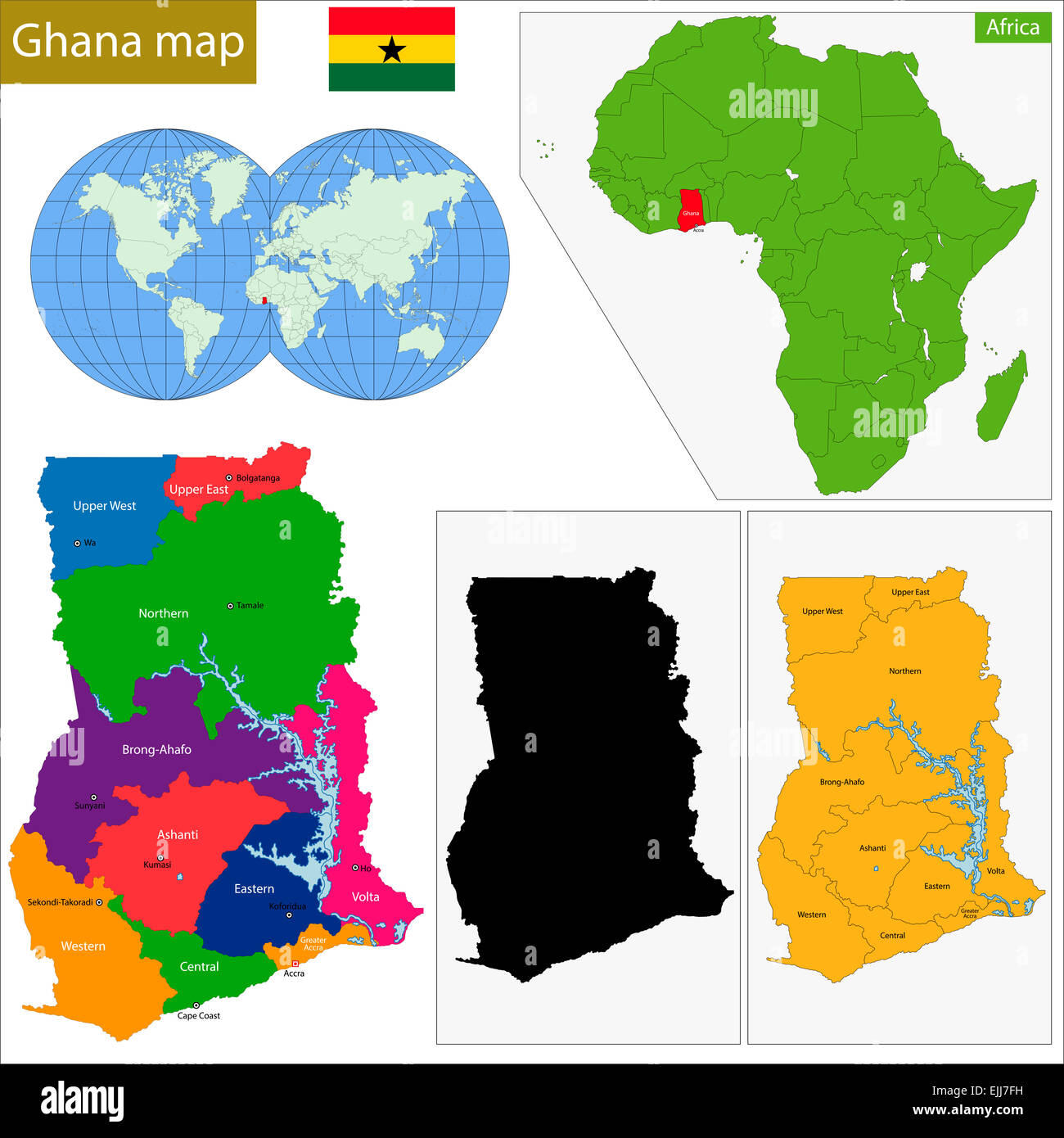 Ghana Map High Resolution Stock Photography And Images Alamy
