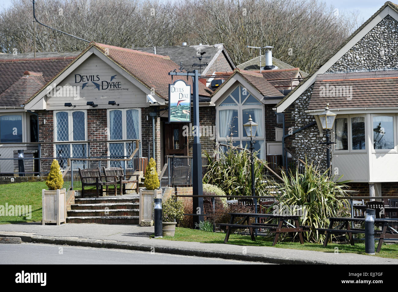 Brighton England UK The Devils Dyke pub and restaurant just north of Brighton Stock Photo Alamy